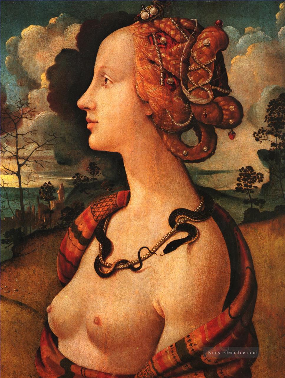 Porträt von Simonetta Vespucci 1480 Renaissance Piero di Cosimo Ölgemälde